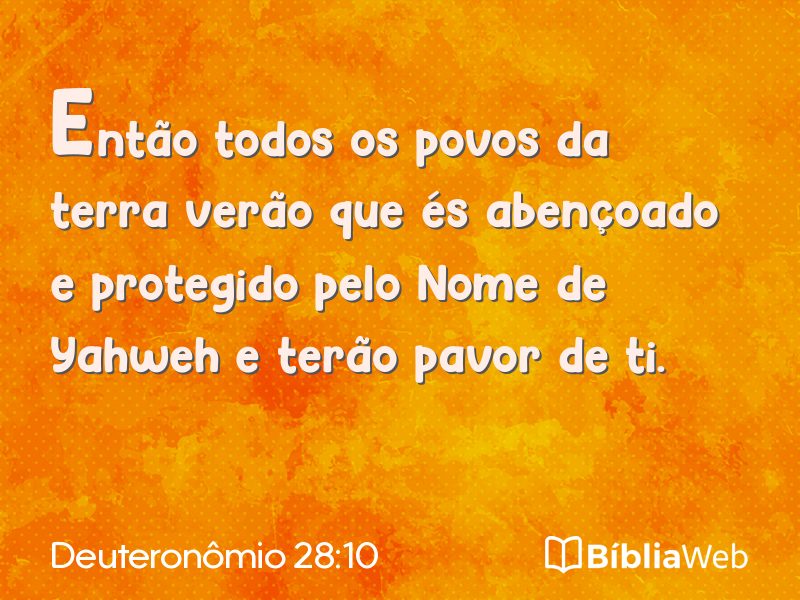 Deuteronômio 28:10 em imagem para compartilhar