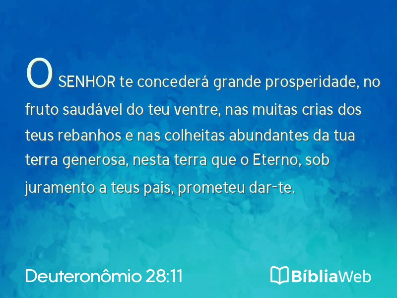 Deuteronômio 28:11 em imagem para compartilhar