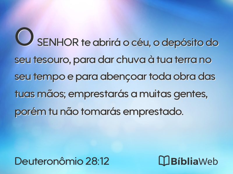 Deuteronômio 28:12 em imagem para compartilhar