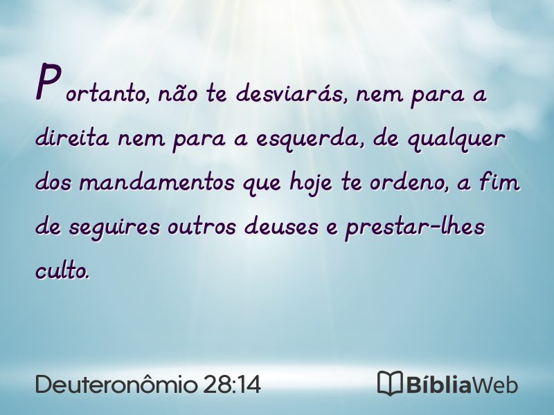 Deuteronômio 28:14 em imagem para compartilhar