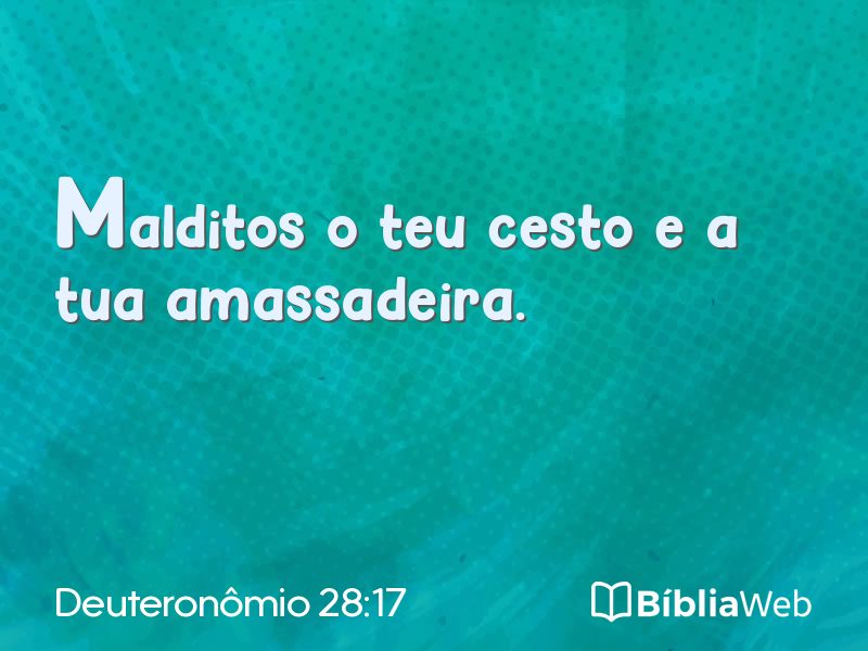 Deuteronômio 28:17 em imagem para compartilhar