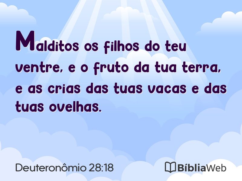 Deuteronômio 28:18 em imagem para compartilhar