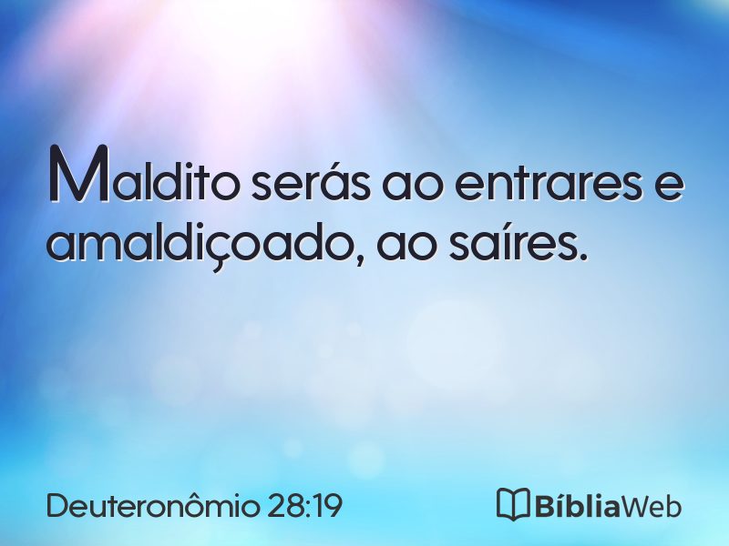 Deuteronômio 28:19 em imagem para compartilhar