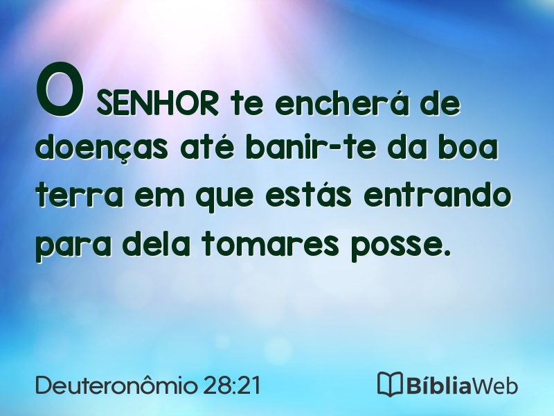 Deuteronômio 28:21 em imagem para compartilhar
