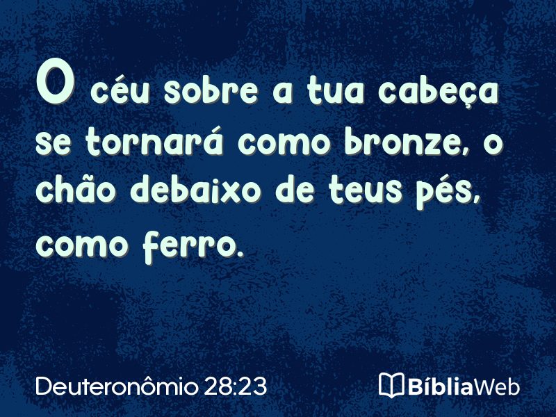 Deuteronômio 28:23 em imagem para compartilhar