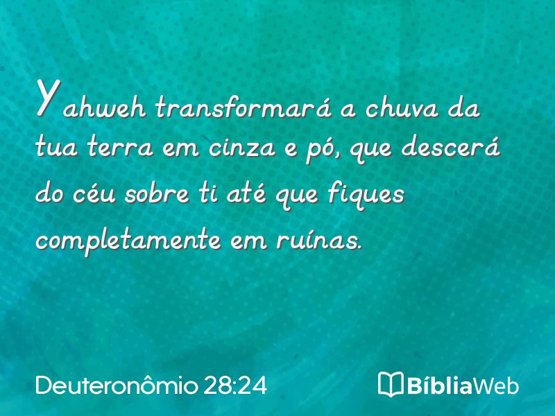 Deuteronômio 28:24 em imagem para compartilhar