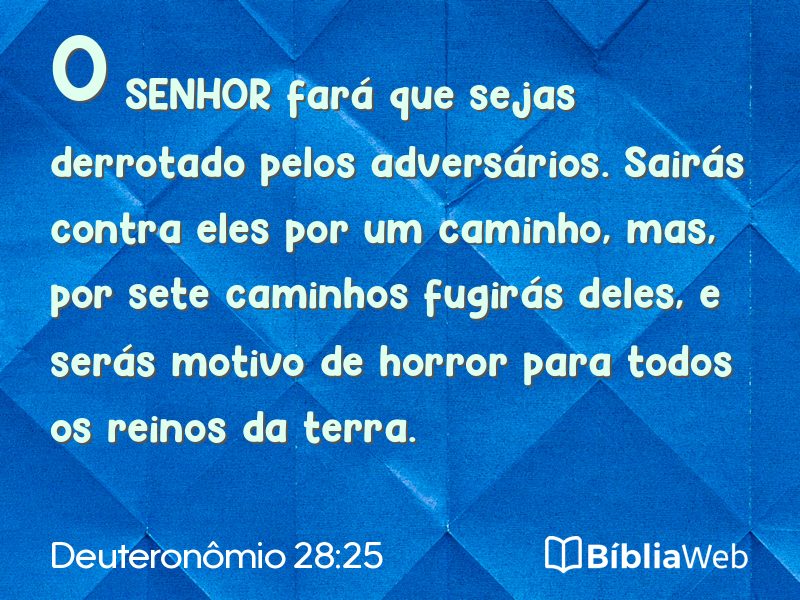 Deuteronômio 28:25 em imagem para compartilhar