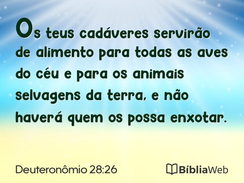 Deuteronômio 28:26 em imagem para compartilhar