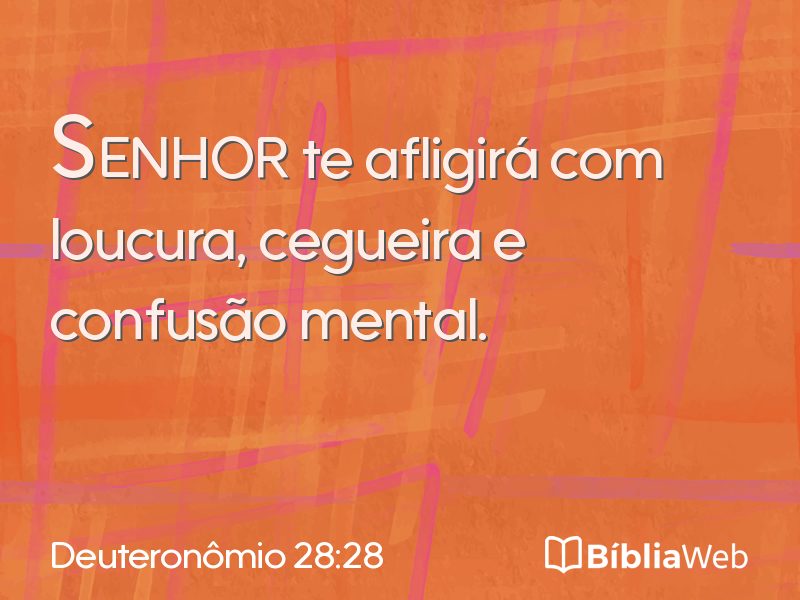 Deuteronômio 28:28 em imagem para compartilhar