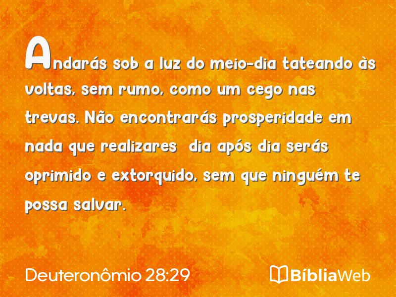 Deuteronômio 28:29 em imagem para compartilhar