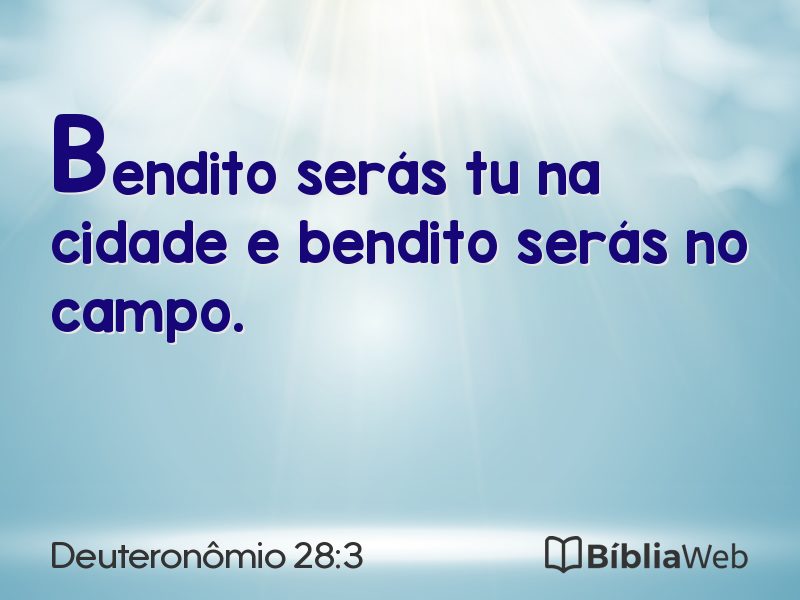 Deuteronômio 28:3 em imagem para compartilhar