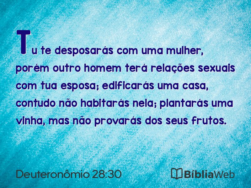 Deuteronômio 28:30 em imagem para compartilhar