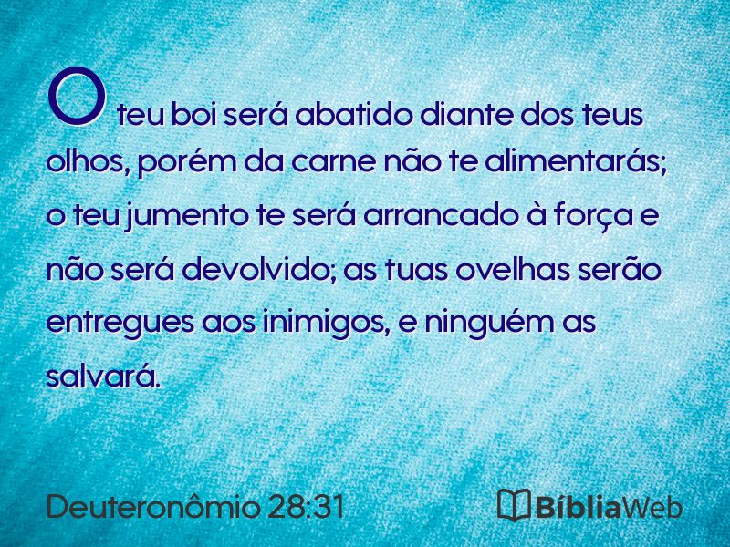 Deuteronômio 28:31 em imagem para compartilhar