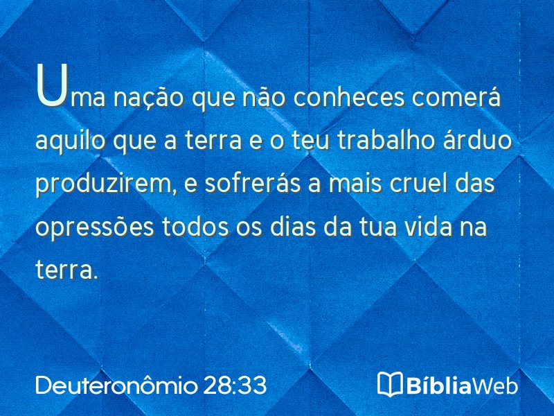 Deuteronômio 28:33 em imagem para compartilhar
