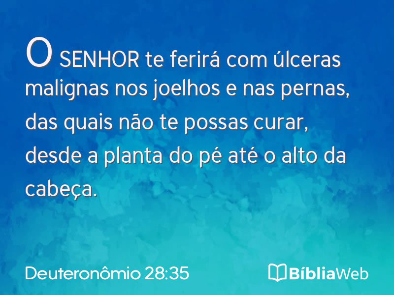 Deuteronômio 28:35 em imagem para compartilhar