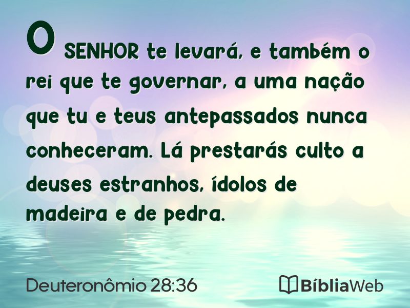 Deuteronômio 28:36 em imagem para compartilhar