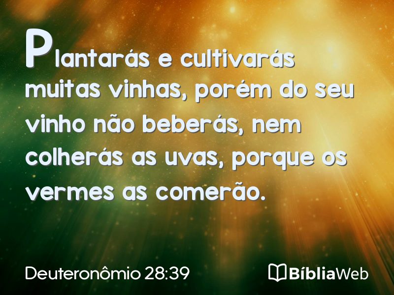Deuteronômio 28:39 em imagem para compartilhar