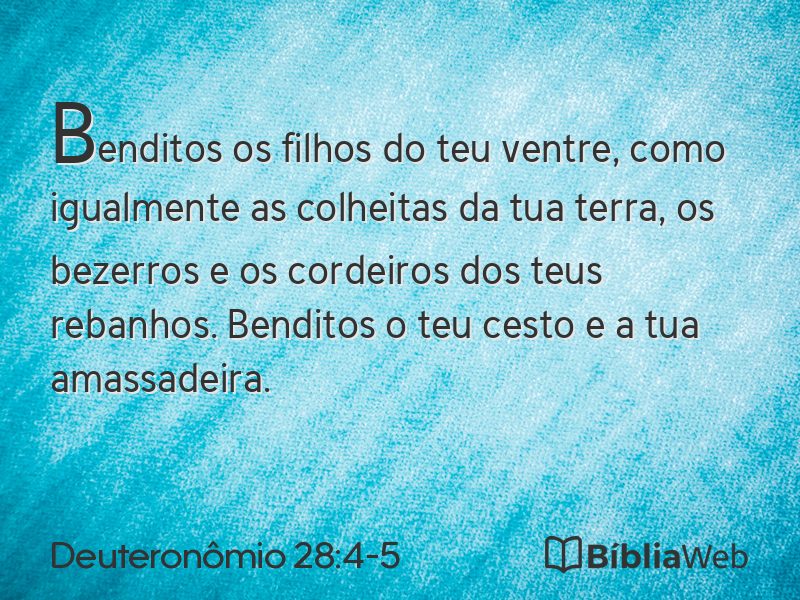Deuteronômio 28:4-5 em imagem para compartilhar