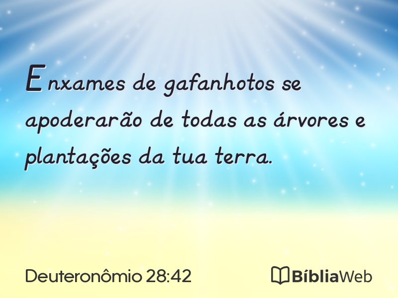 Deuteronômio 28:42 em imagem para compartilhar