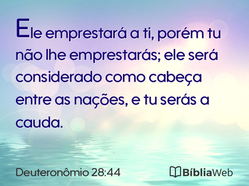 Deuteronômio 28:44 em imagem para compartilhar