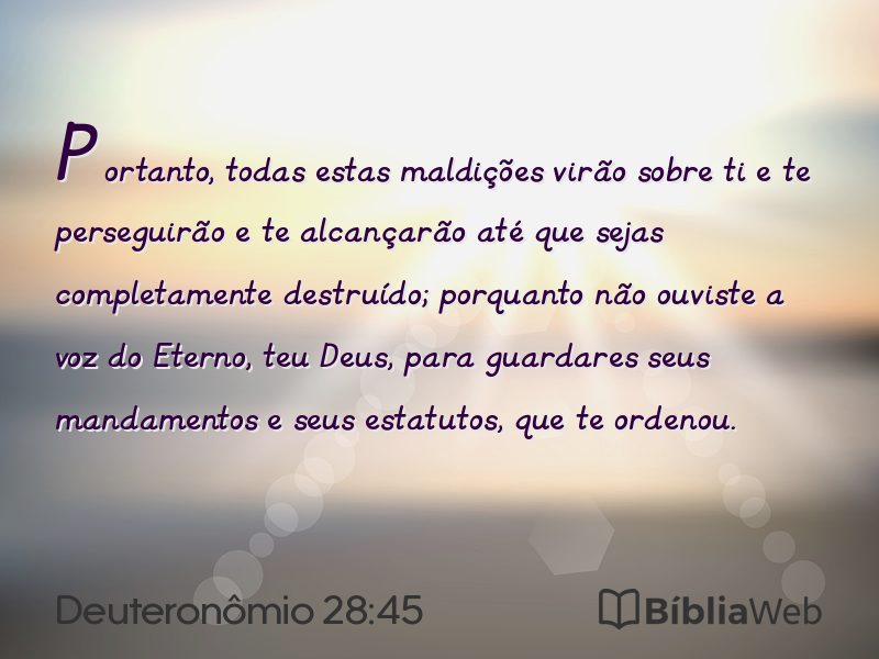 Deuteronômio 28:45 em imagem para compartilhar