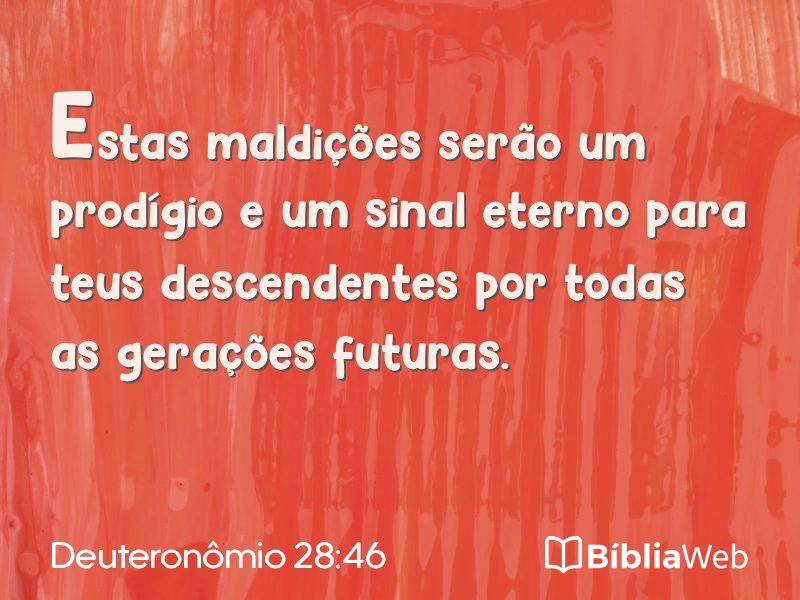 Deuteronômio 28:46 em imagem para compartilhar