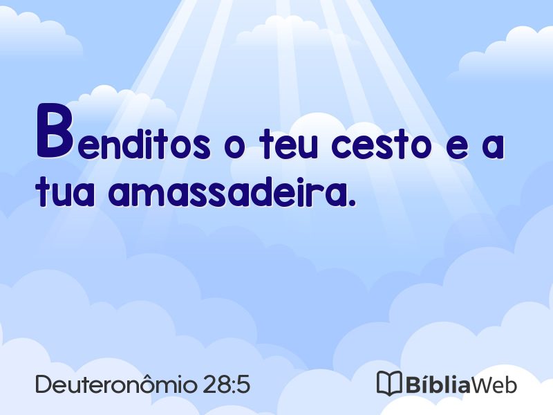 Deuteronômio 28:5 em imagem para compartilhar
