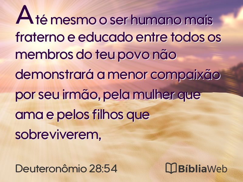 Deuteronômio 28:54 em imagem para compartilhar