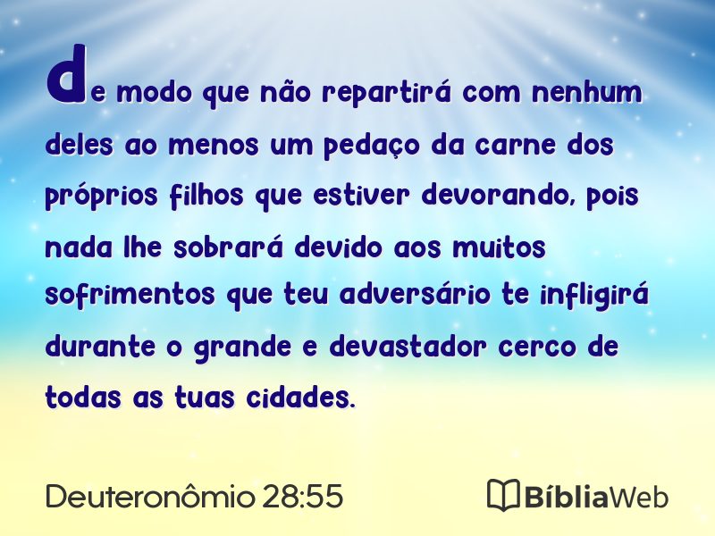 Deuteronômio 28:55 em imagem para compartilhar