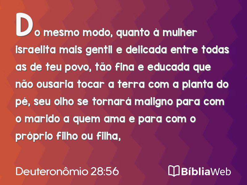 Deuteronômio 28:56 em imagem para compartilhar