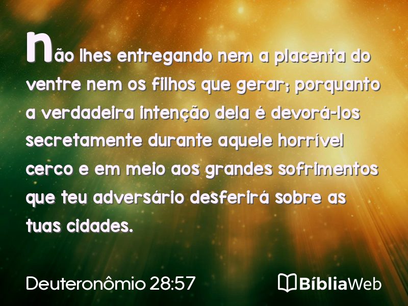 Deuteronômio 28:57 em imagem para compartilhar
