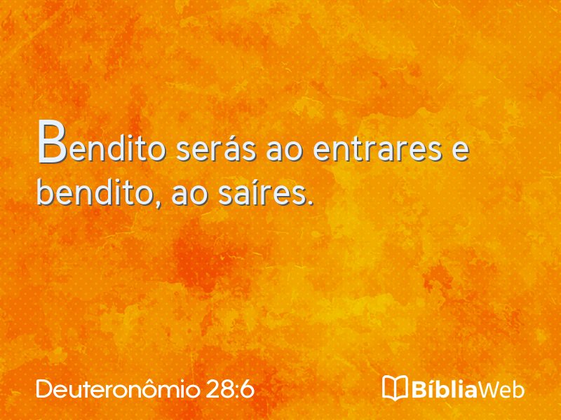 Deuteronômio 28:6 em imagem para compartilhar