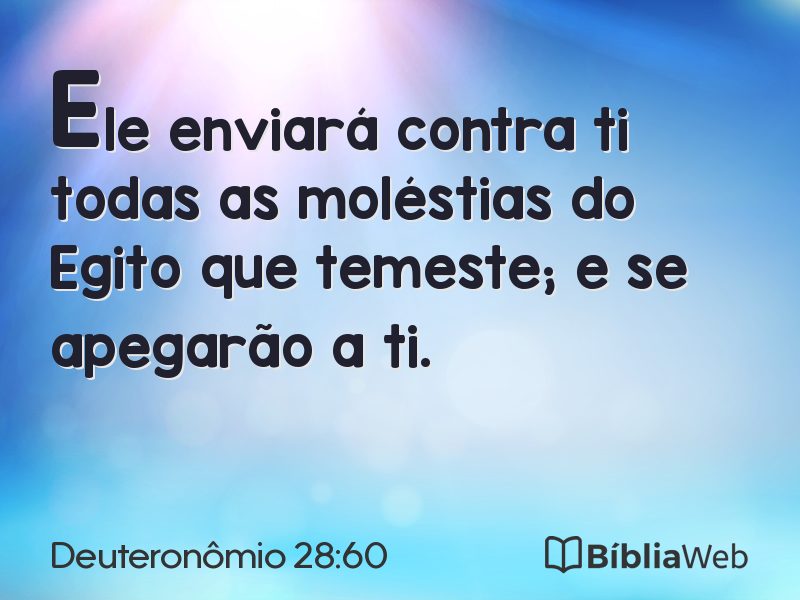 Deuteronômio 28:60 em imagem para compartilhar