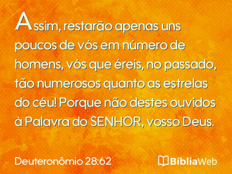 Deuteronômio 28:62 em imagem para compartilhar