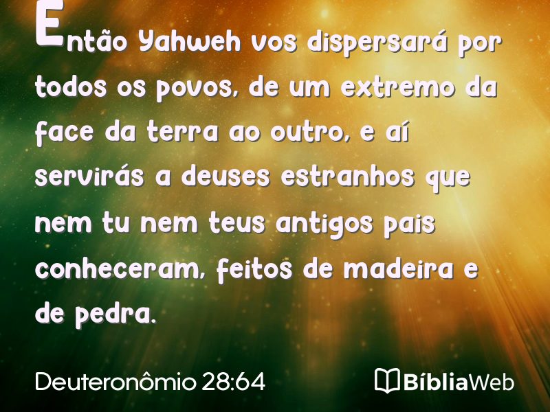 Deuteronômio 28:64 em imagem para compartilhar