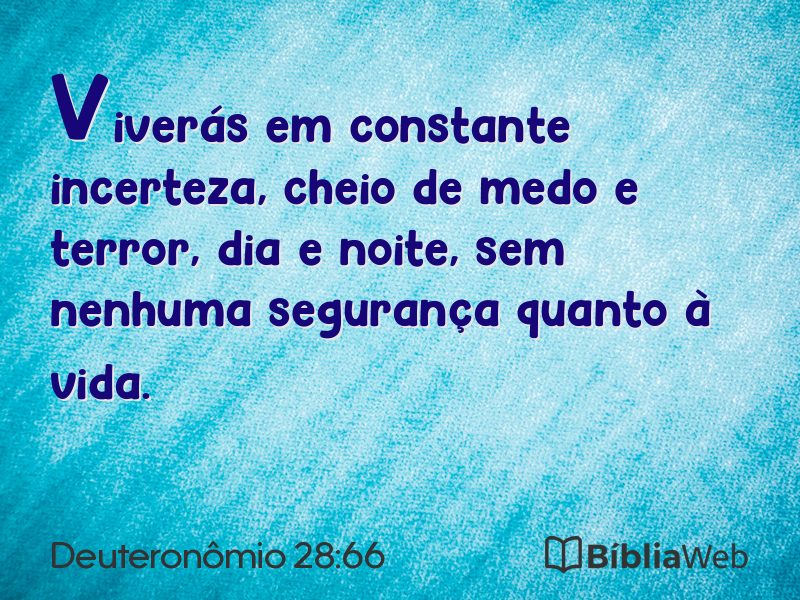 Deuteronômio 28:66 em imagem para compartilhar