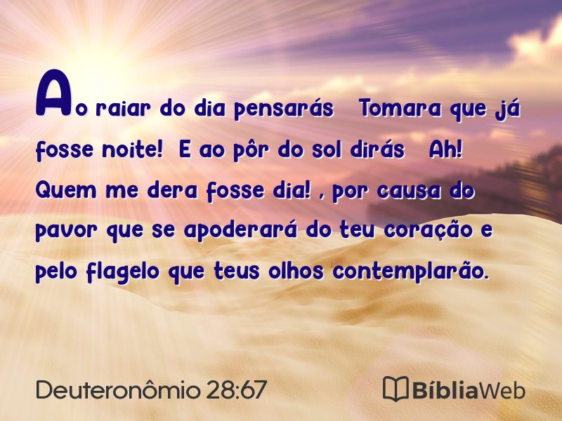 Deuteronômio 28:67 em imagem para compartilhar