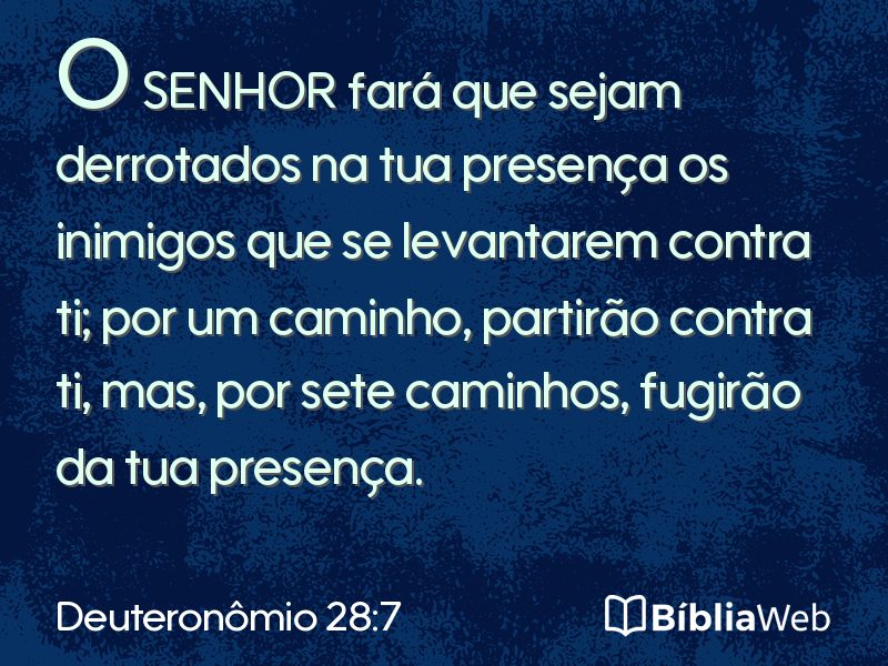 Deuteronômio 28:7 em imagem para compartilhar