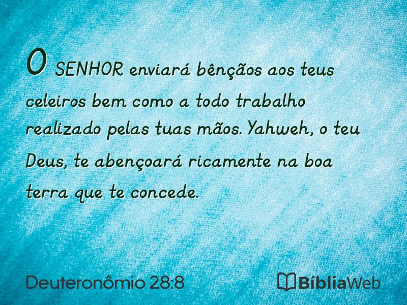 Deuteronômio 28:8 em imagem para compartilhar