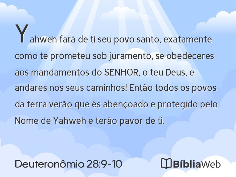 Deuteronômio 28:9-10 em imagem para compartilhar
