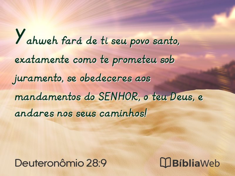 Deuteronômio 28:9 em imagem para compartilhar