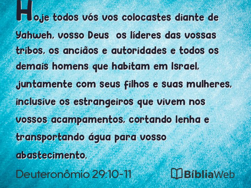 Deuteronômio 29:10-11 em imagem para compartilhar