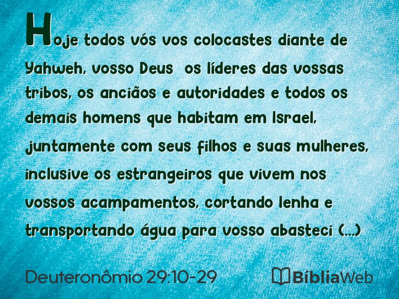 Deuteronômio 29:10-29 em imagem para compartilhar