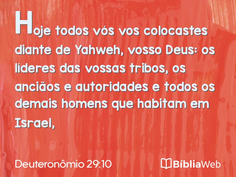 Deuteronômio 29:10 em imagem para compartilhar