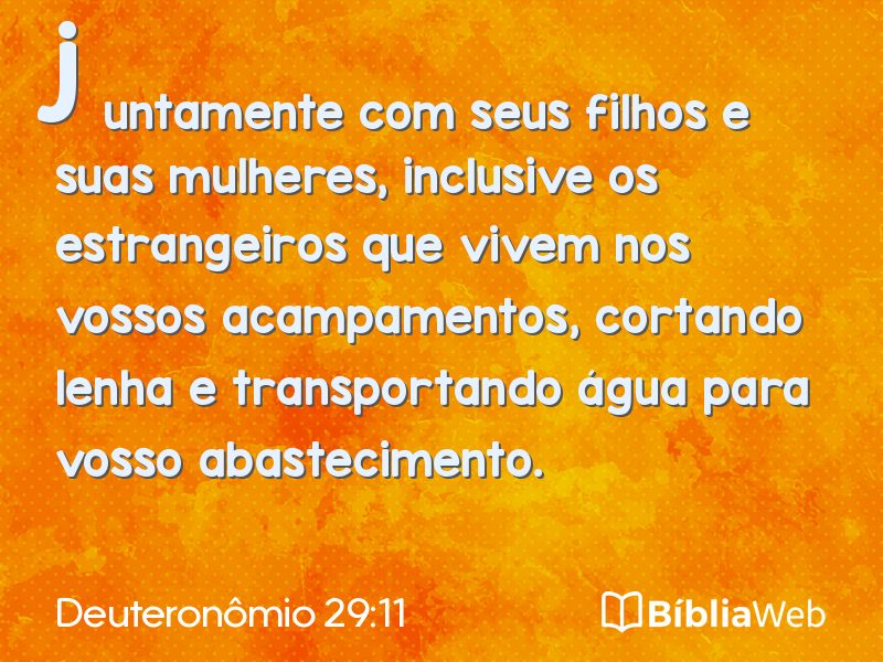 Deuteronômio 29:11 em imagem para compartilhar