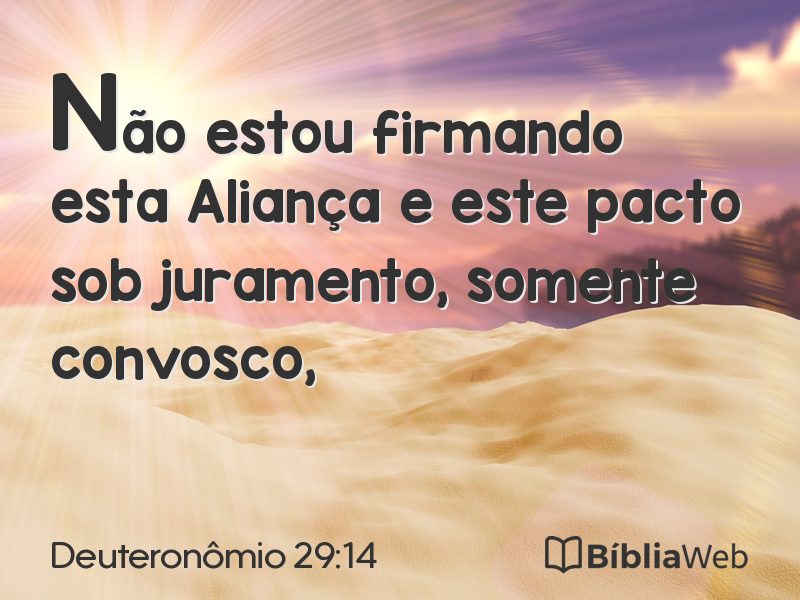 Deuteronômio 29:14 em imagem para compartilhar