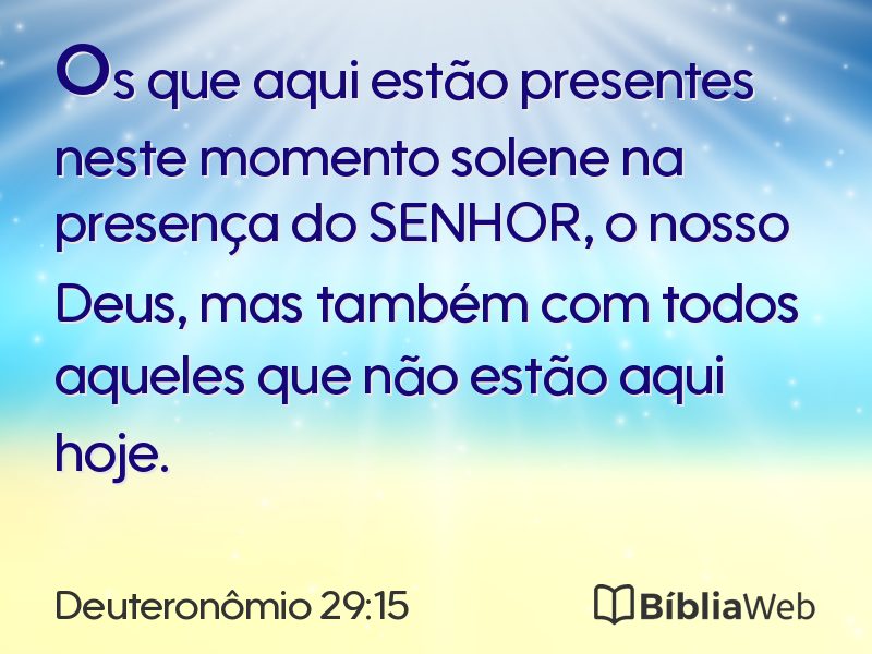 Deuteronômio 29:15 em imagem para compartilhar