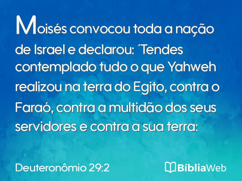 Deuteronômio 29:2 em imagem para compartilhar