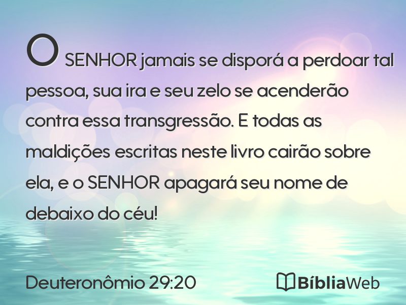 Deuteronômio 29:20 em imagem para compartilhar