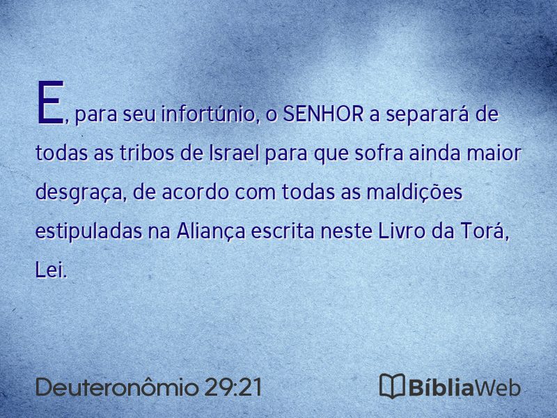 Deuteronômio 29:21 em imagem para compartilhar